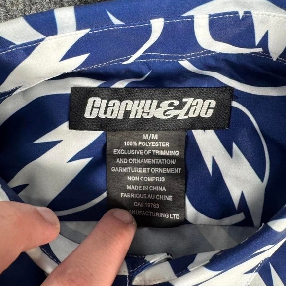 Tampa Bay Lightning AOP Button Up Shirt NHL Hockey All Over Print - Picture 7 of 8